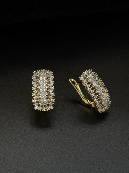 Diamond Crest Hoops-Db17