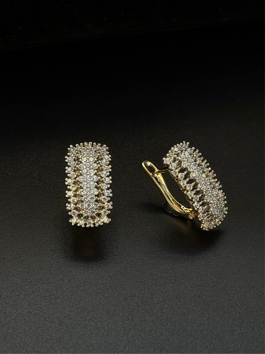 Diamond Crest Hoops-Db17