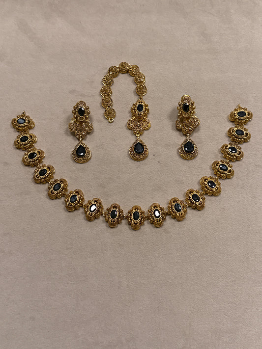 Black Bridal Set-Bs78