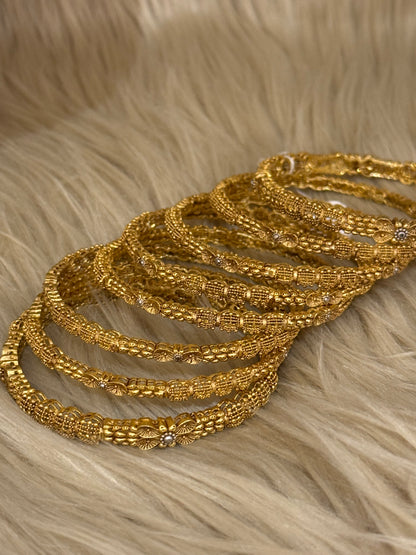 925 Silver Gold Plated Bangles-Sbg46