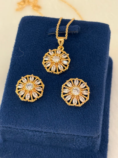 Goldplated Pendant Set-Ps79