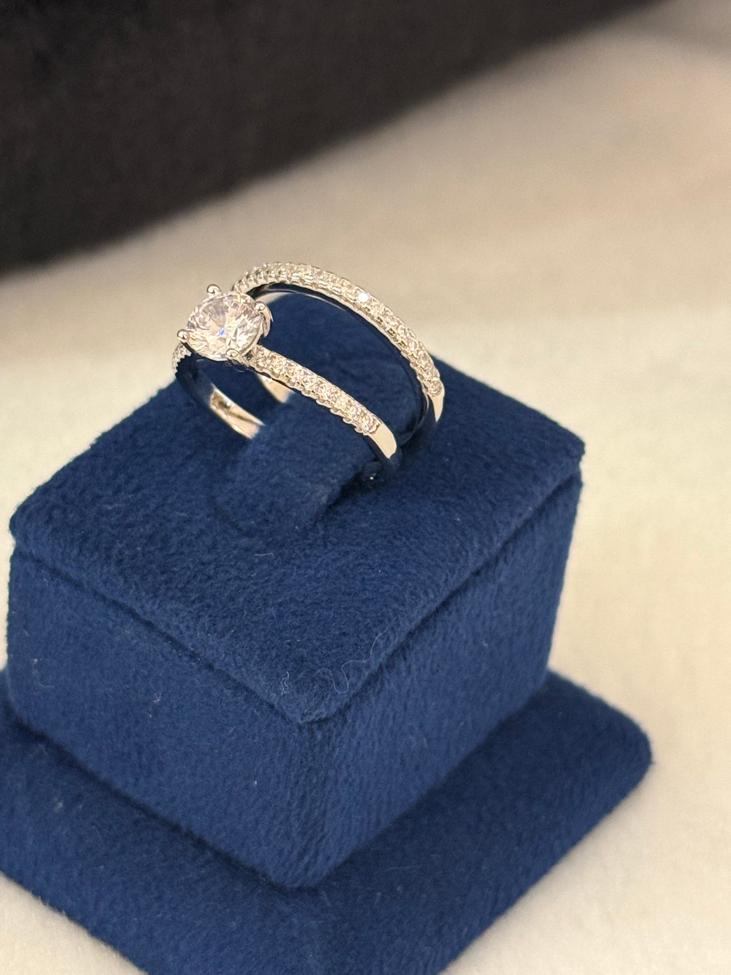 925 Silver Double Ring-Sr30