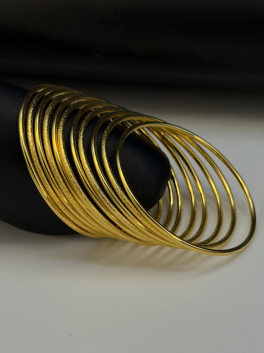 Gold Plated Bangles-B19