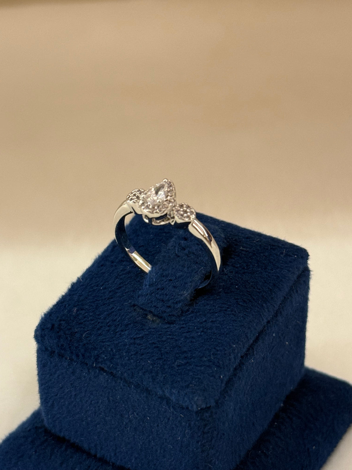 Rhodium plated Ring-R303