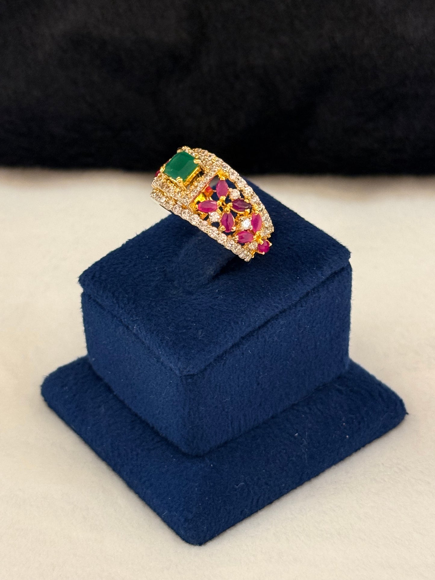 925 Silver GoldPlated Ring-Sr105