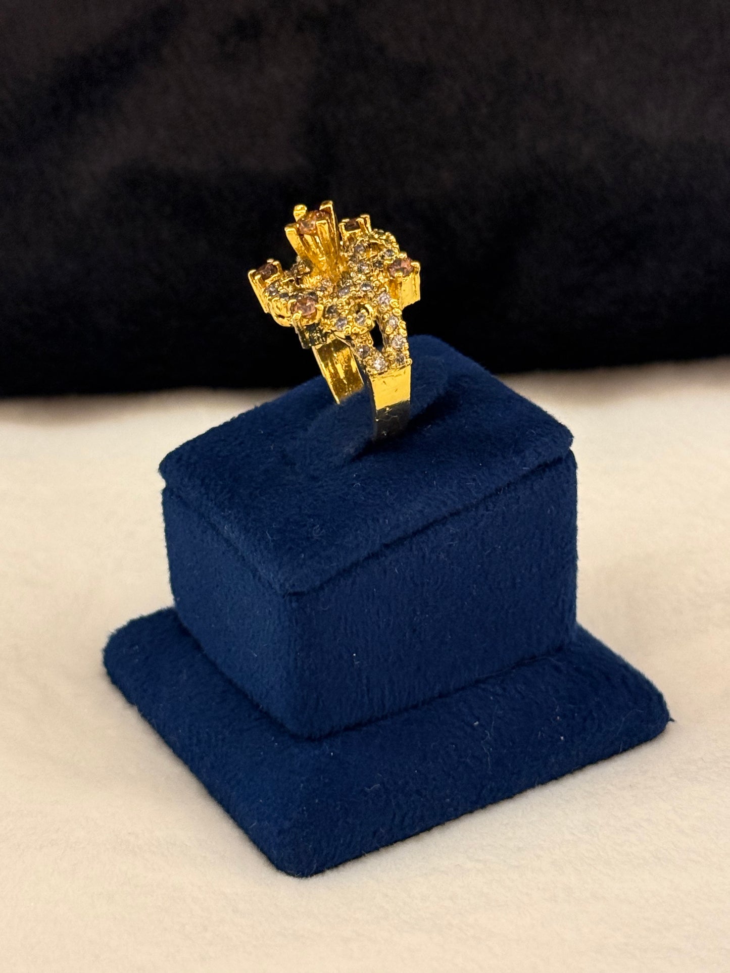 925 Silver GoldPlated Ring-Sr108