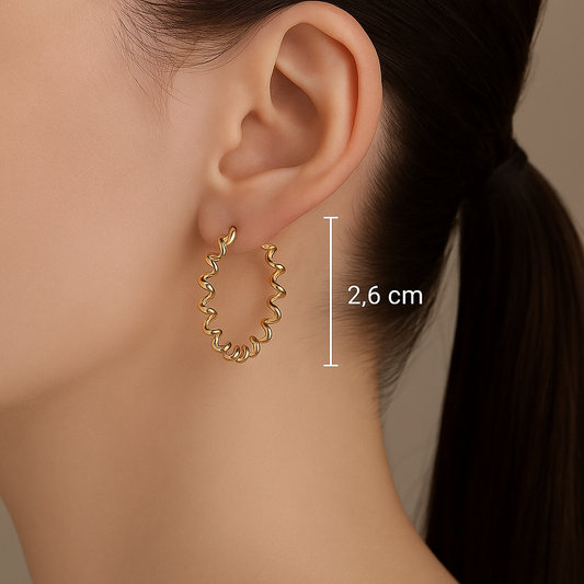 Golden Wave Hoops-Db14