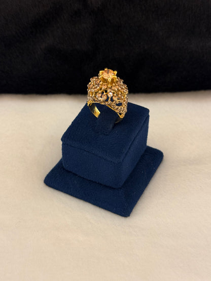 925 Silver GoldPlated Ring-Sr101