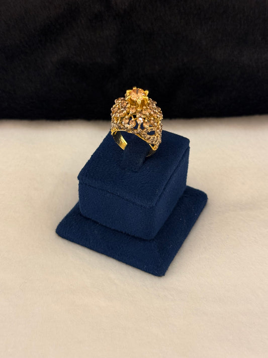925 Silver GoldPlated Ring-Sr101