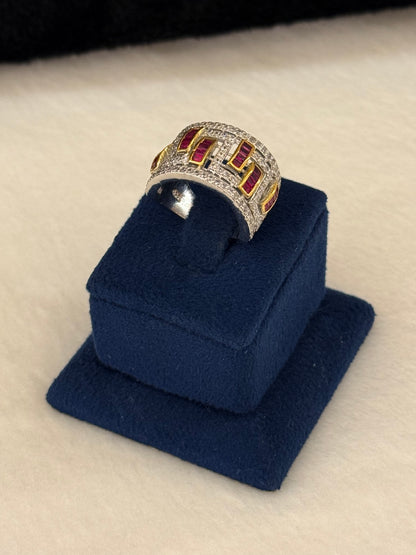 925 Silver Rhodium Plated Ring-Sr116