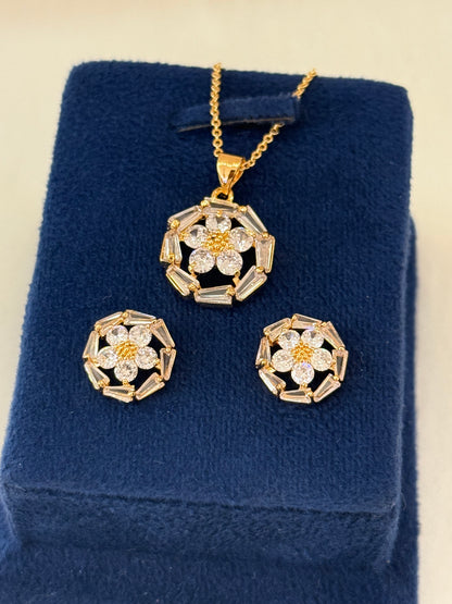 Goldplated Pendant Set-Ps77