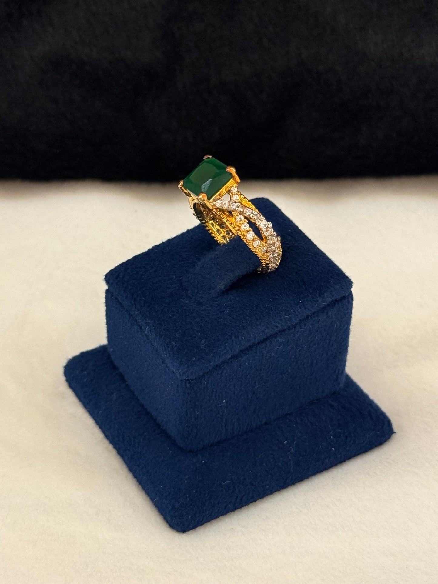 925 Silver GoldPlated Ring-Sr106