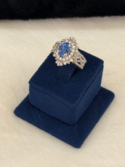 925 Silver Rhodium Plated Ring-Sr118