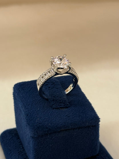 Rhodium Plated Ring-R270