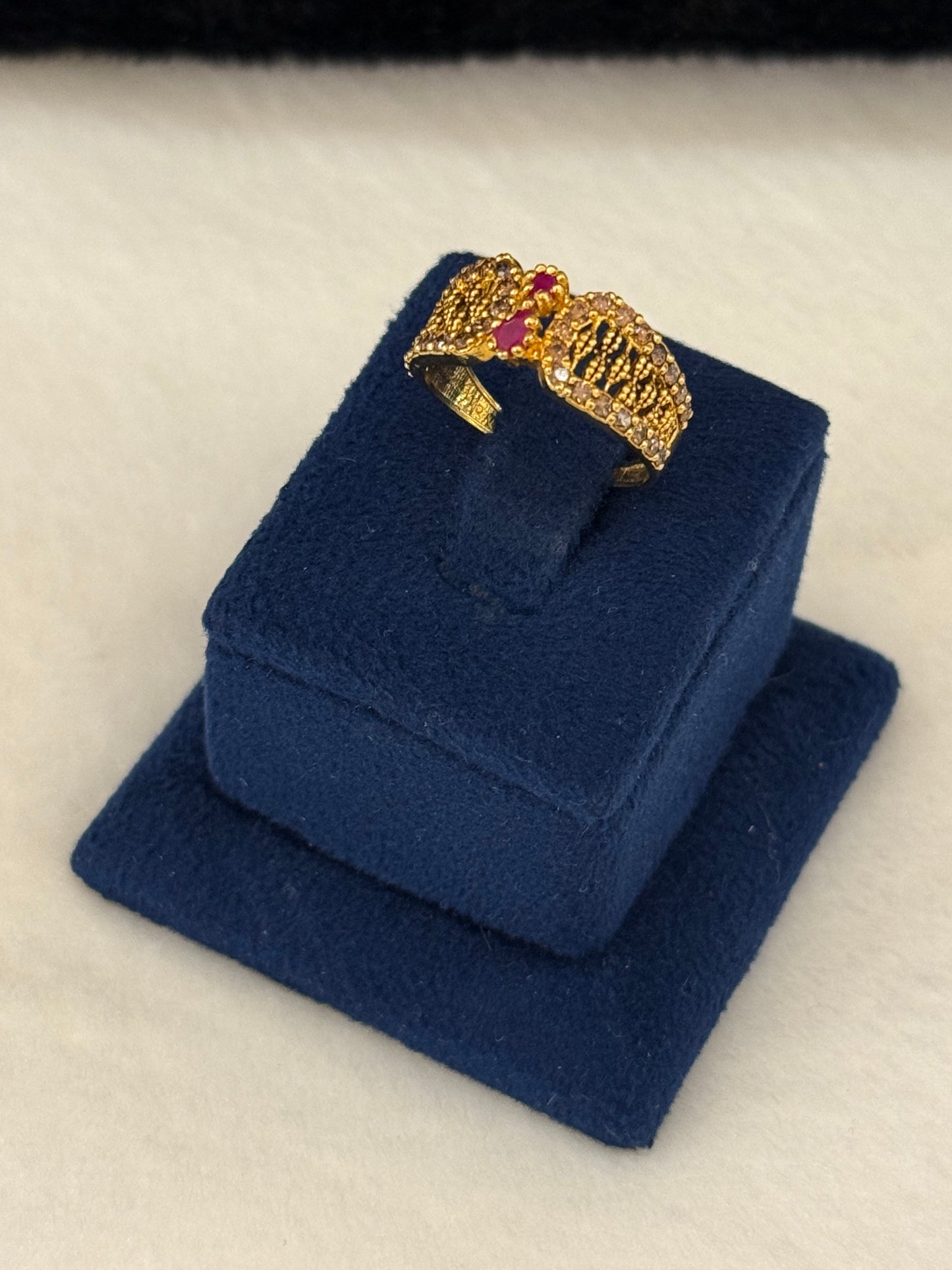 925 Silver GoldPlated Ring-Sr126
