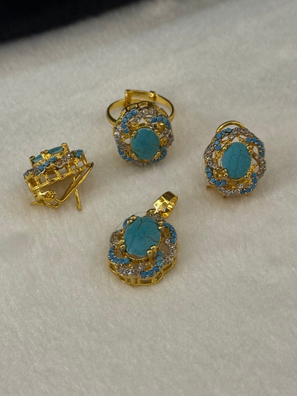 Goldplated Pendant Set-Ps54