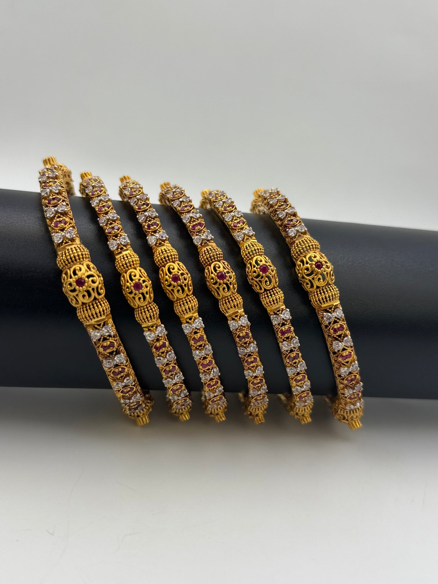 925 Silver Gold Plated Bangles-Sbg5