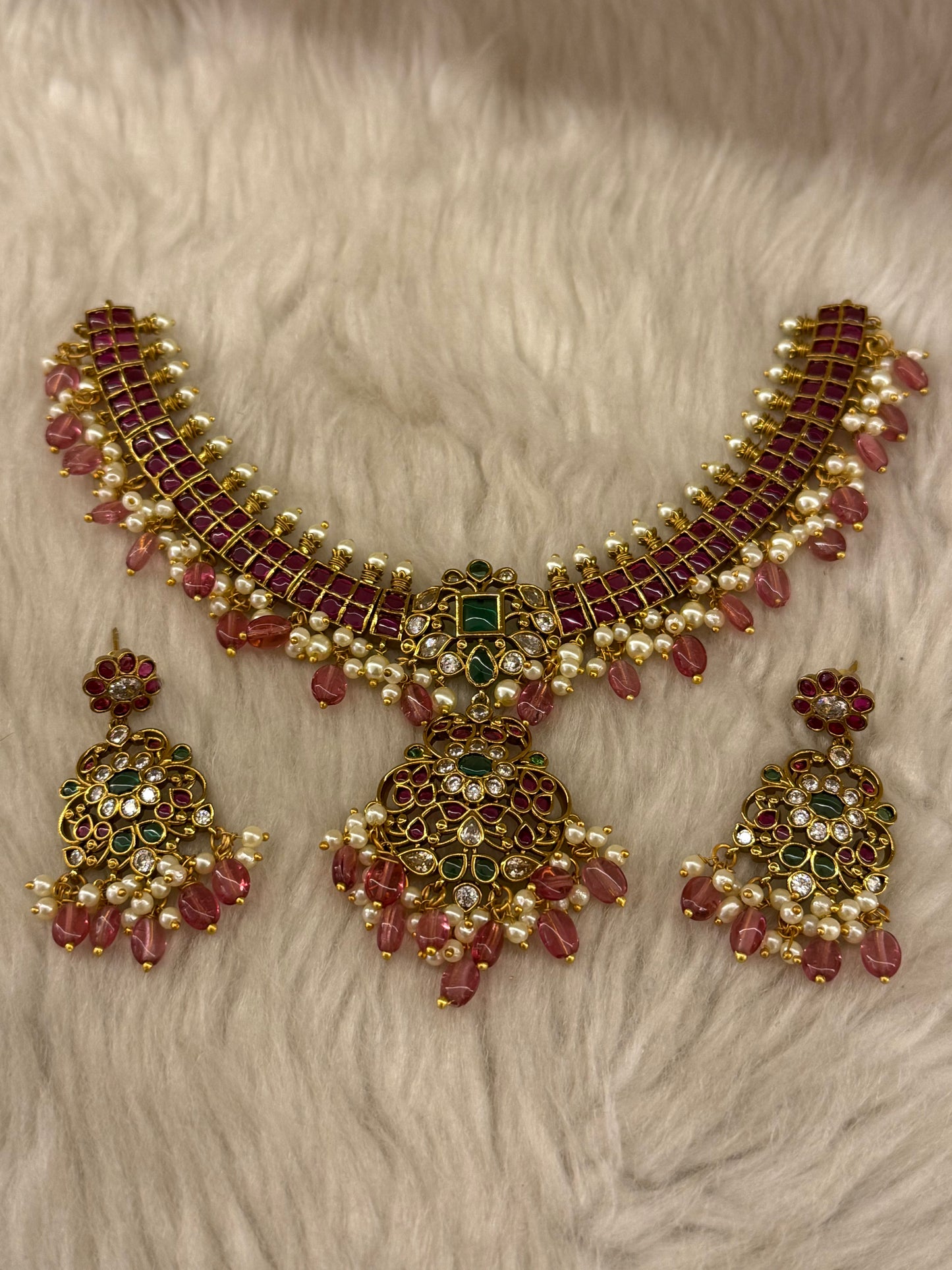 Goldplated necklace set-Ns68