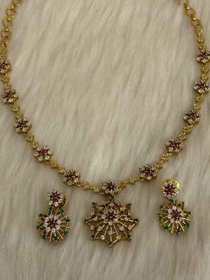 Goldplated Necklace Set-Ns45