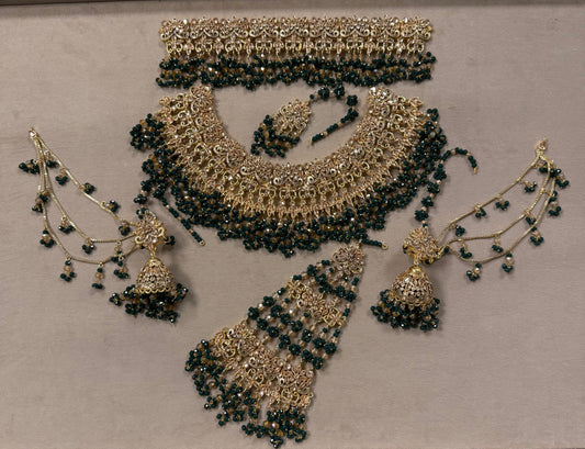 Green Polky Style Bridal Set-Bs61
