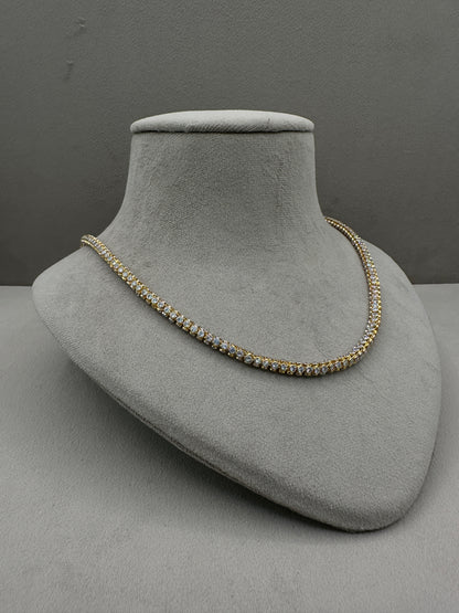 Malaa Chain-Gold and Rhodium Plated-Ns8