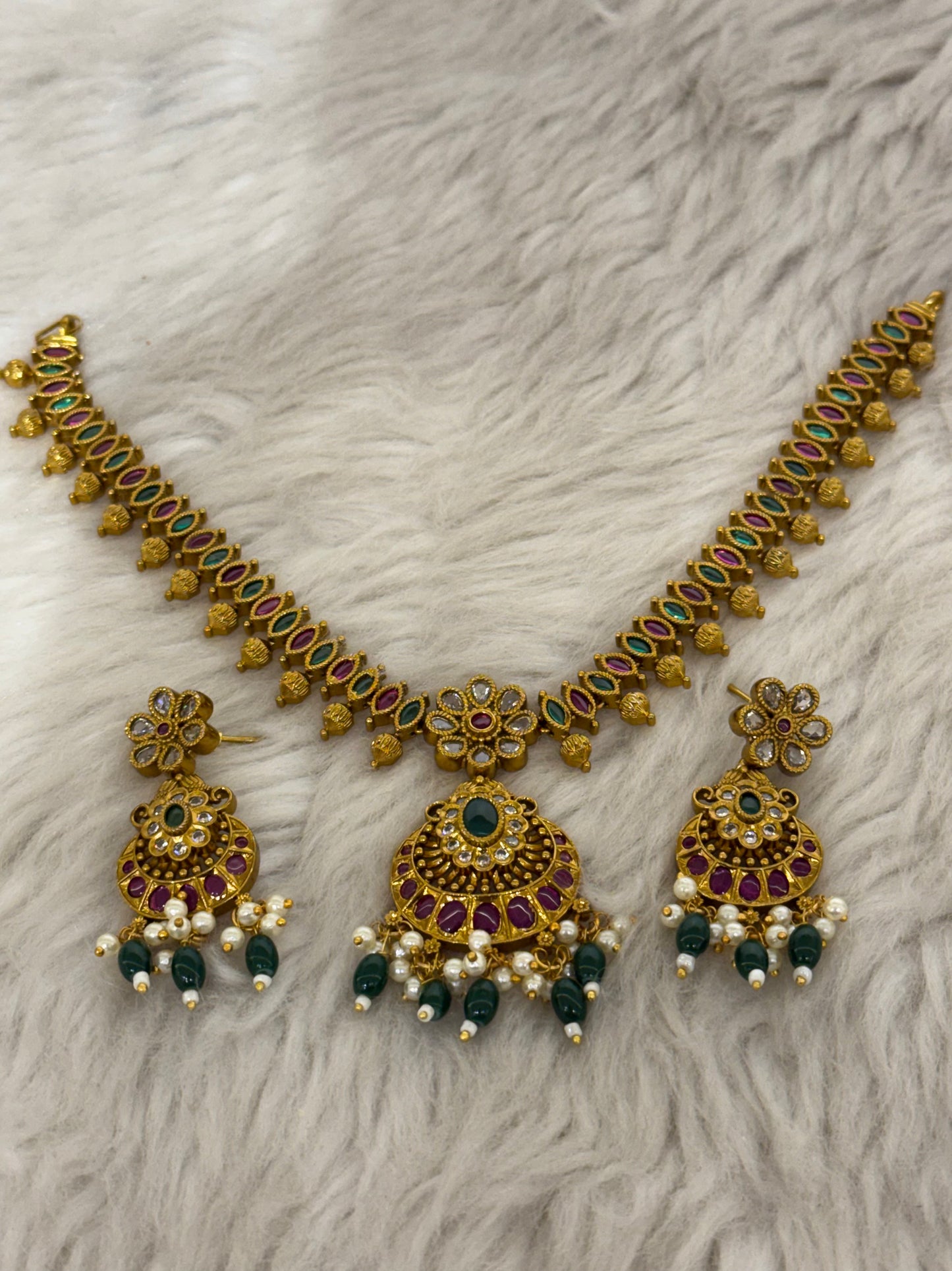 Goldplated necklace set-Ns72
