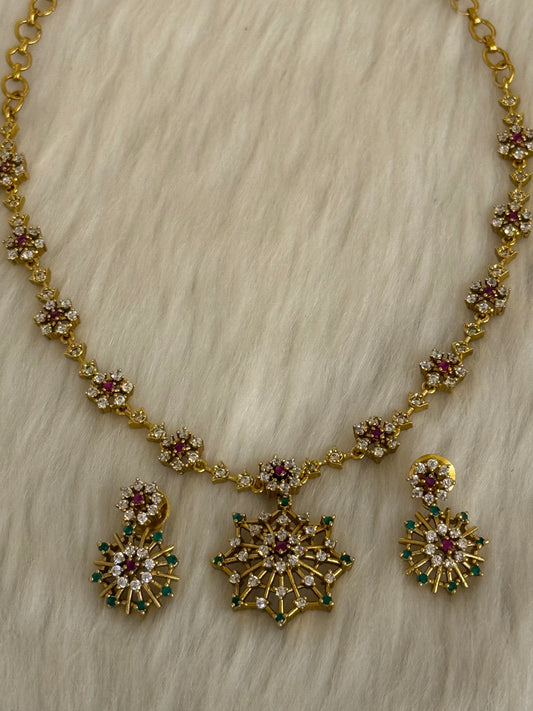 Goldplated Necklace Set-Ns45