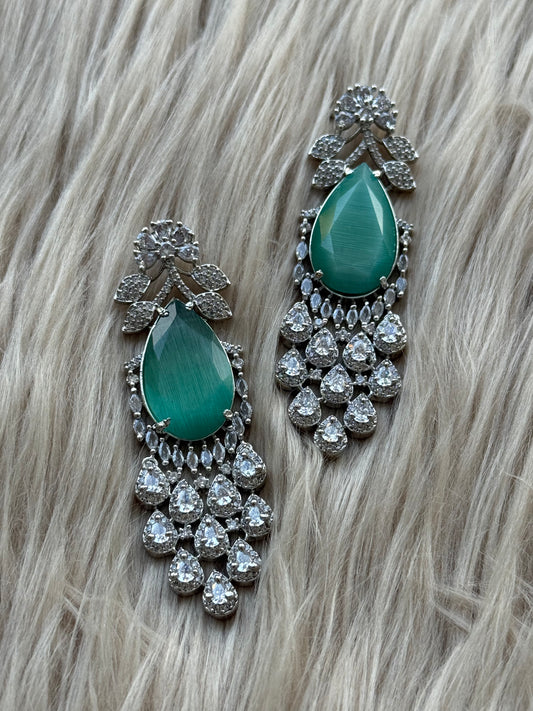 Rhodium Plated Earrings-Er91