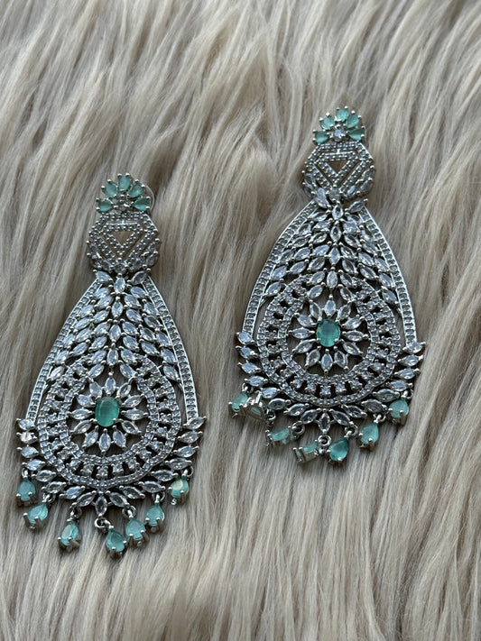 Rhodium Plated Earrings-Er97