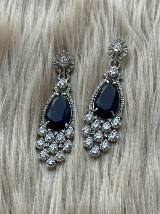 Rhodium Plated Earrings-Er98