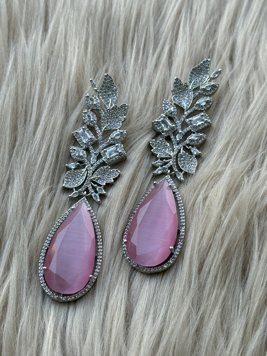 Rhodium Plated Earrings-Er99