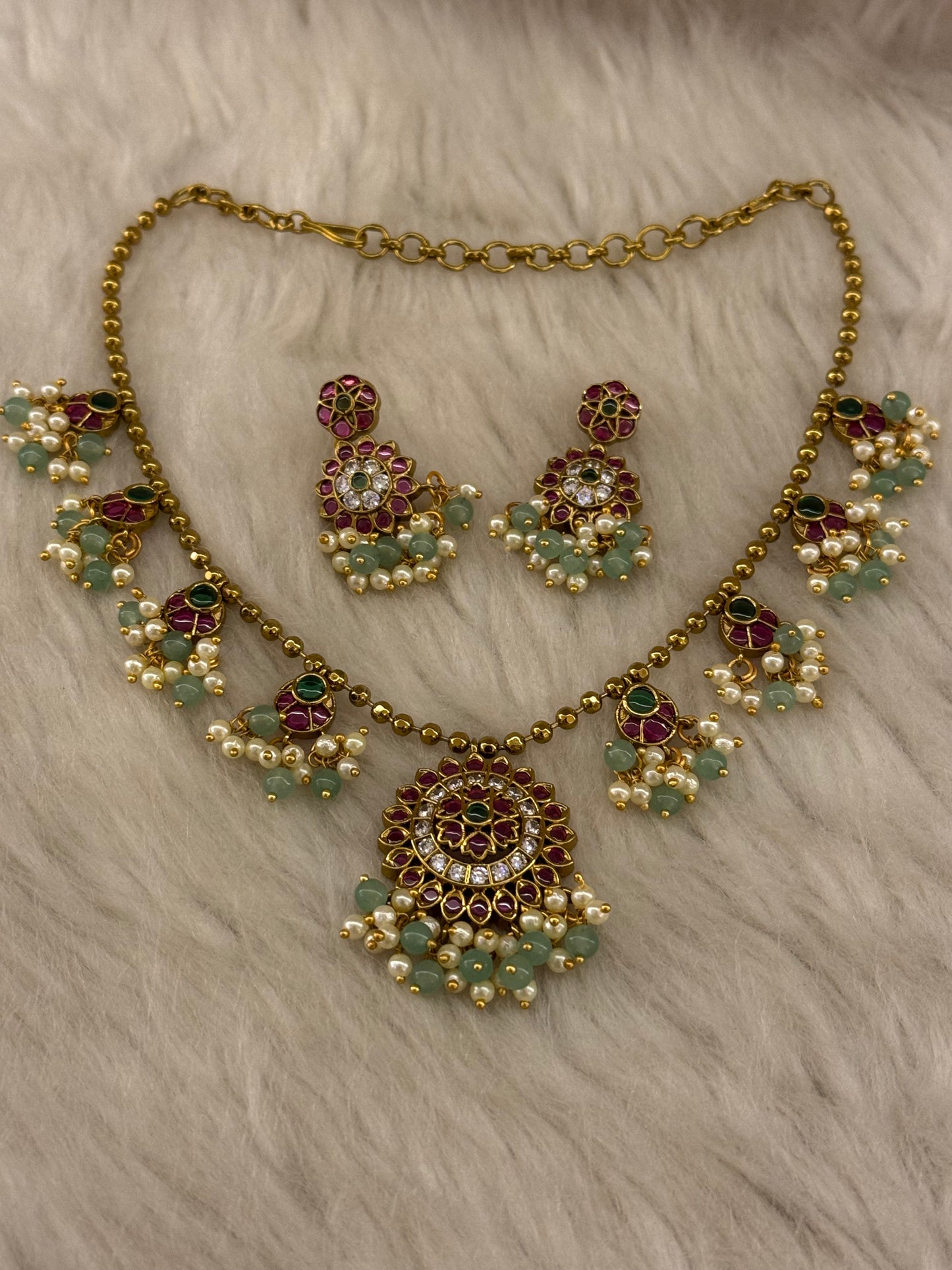 Goldplated necklace set-Ns59