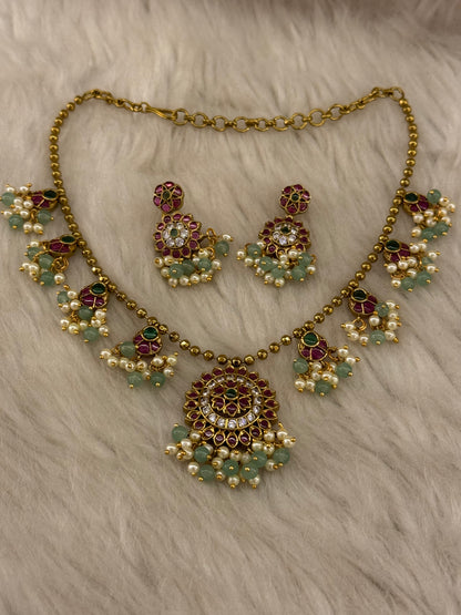 Goldplated necklace set-Ns59