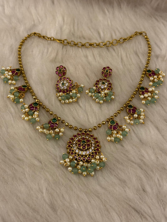 Goldplated necklace set-Ns59