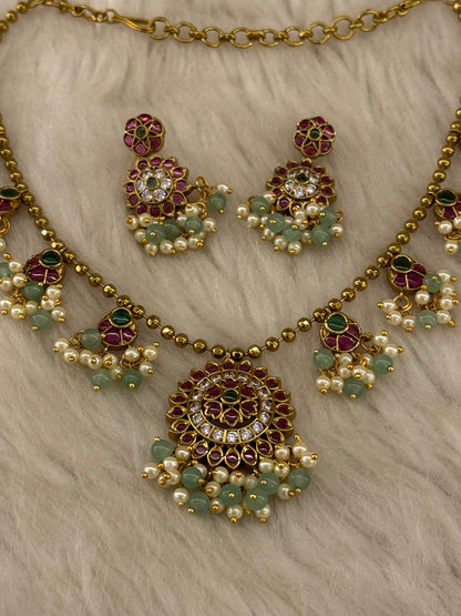 Goldplated necklace set-Ns59