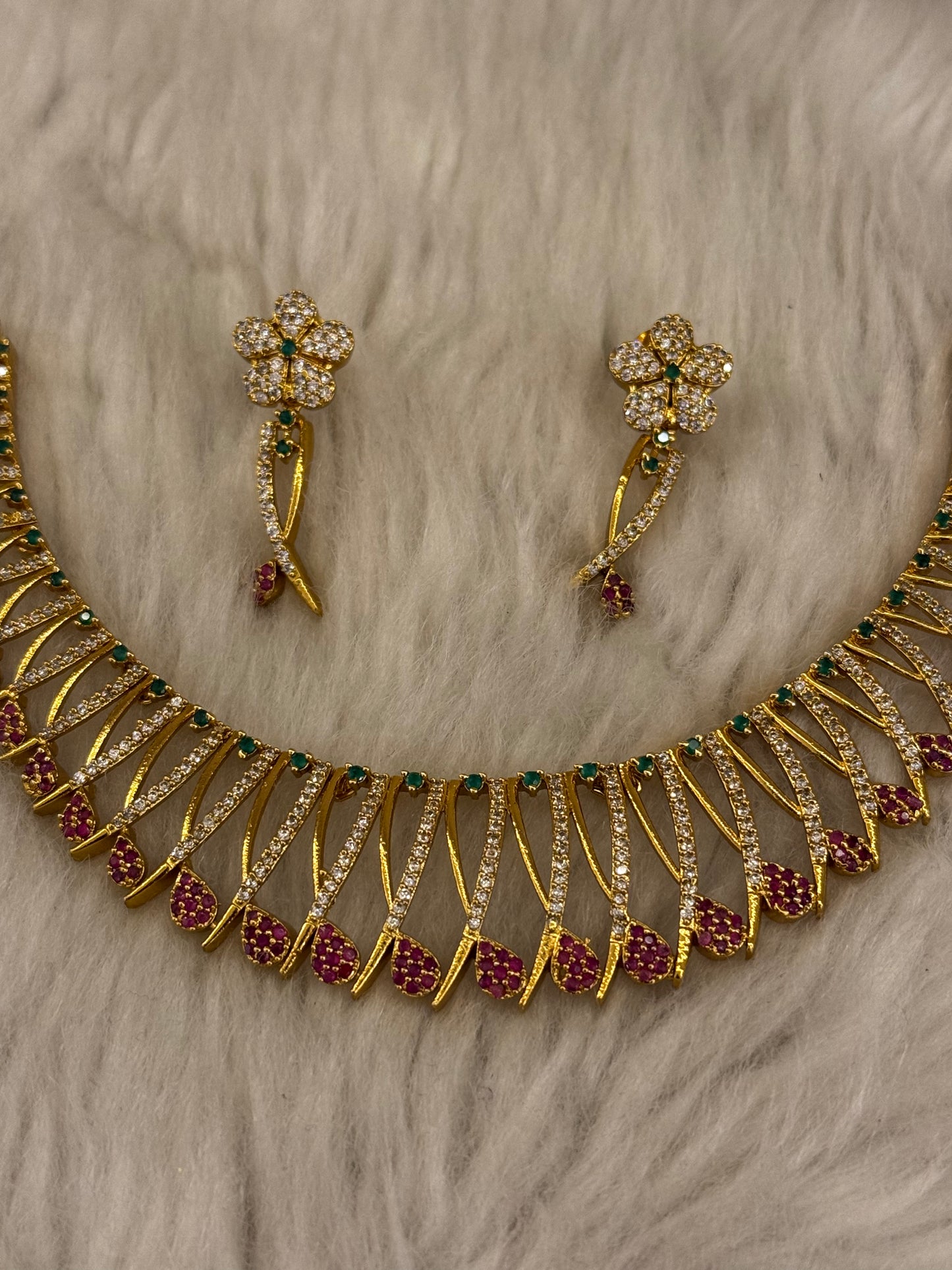 Goldplated necklace set-Ns65