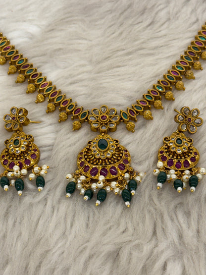 Goldplated necklace set-Ns72