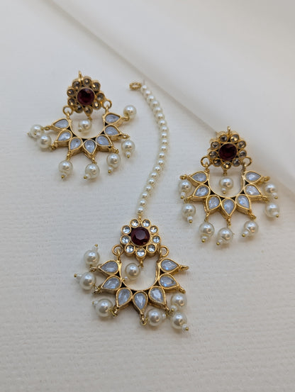 Kundan Earrings Tika-CS1