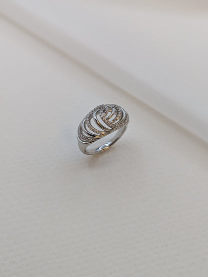 Silver Zircon Ring-R01