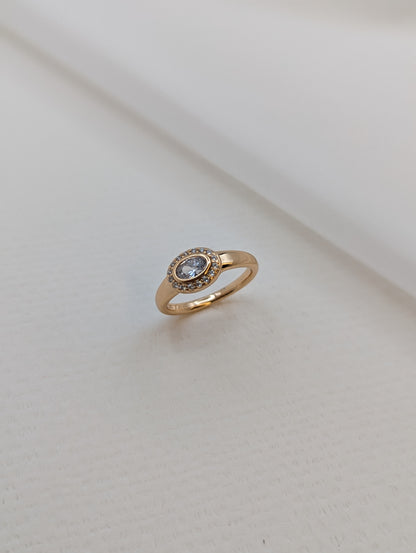 Gold Plated Zircon Ring-R03