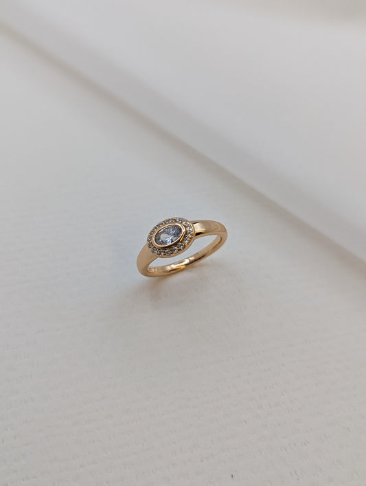 Gold Plated Zircon Ring-R03