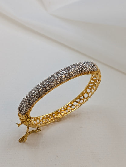 Gold Plated Zircon Bangle-B7